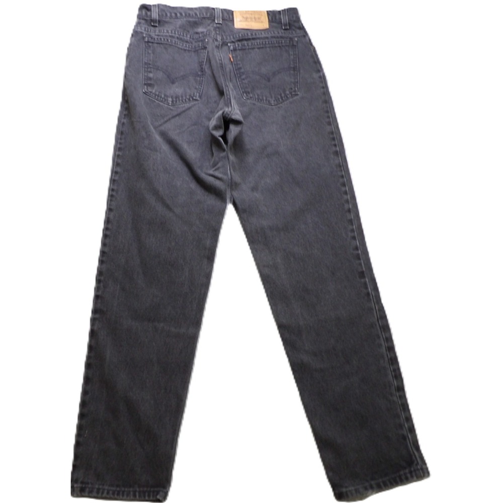 VTG Levis 950 Orange Tab Jeans 100% Cotton Black Denim High Rise Women 13 JR 90s